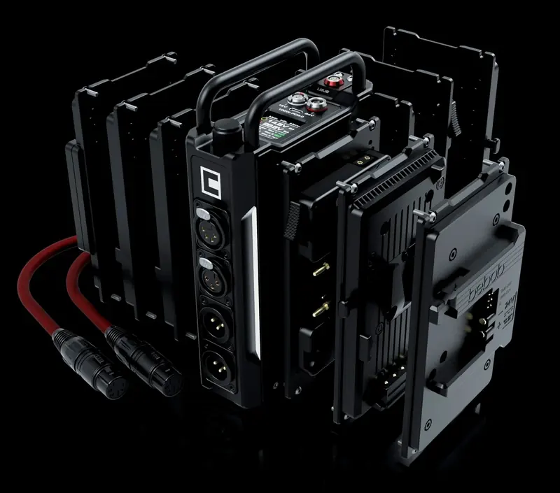 cmotion Mainstation MST1 with its battery plates fanned out