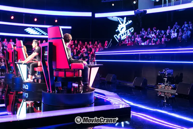 Furio rail cam by MovieCrane on The Voice set