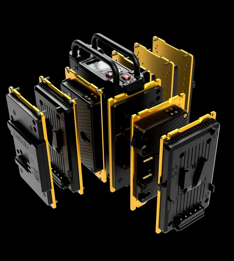 Mainstation MST1 with three universal battery mounts