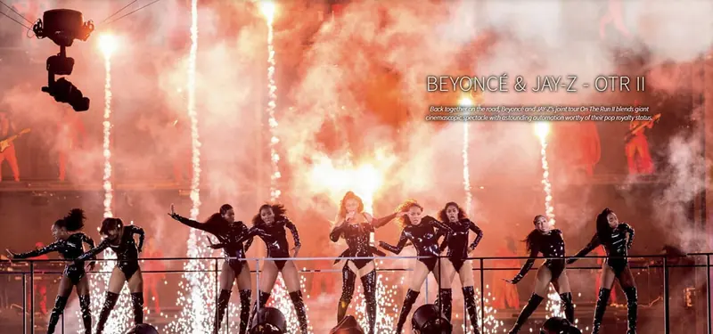 Newton stabilized head on a Spidercam cable cam at a Beyoncé concert