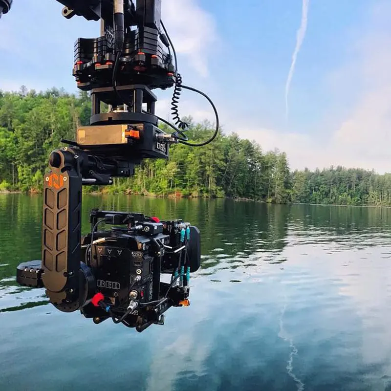 Newton stabilized remote head on a boat, Malibu Boats shoot